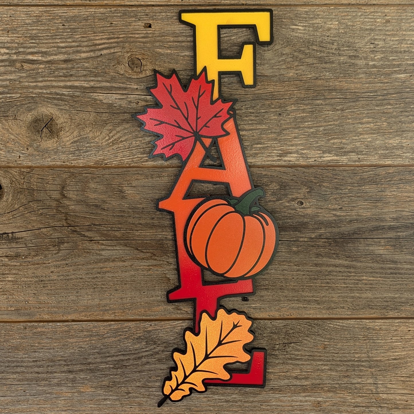 Vertical Fall Harvest Sign