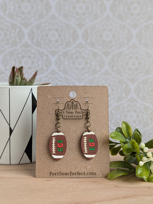 EGF Football Charm Earrings